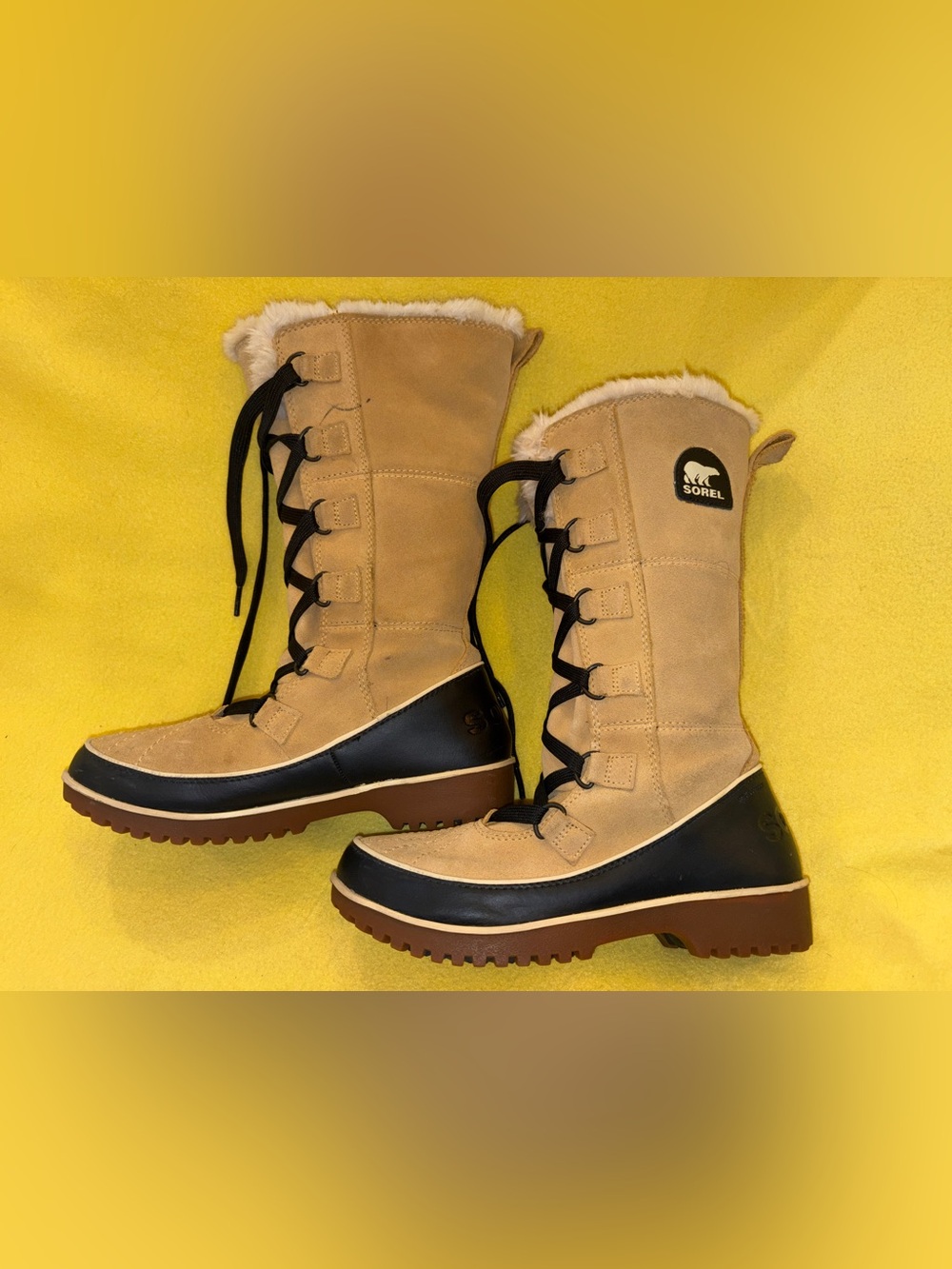 Sorel Tivoli High II Women's 6.5
Tan Black Suede Waterproof
Snow Boots  EU 37.5